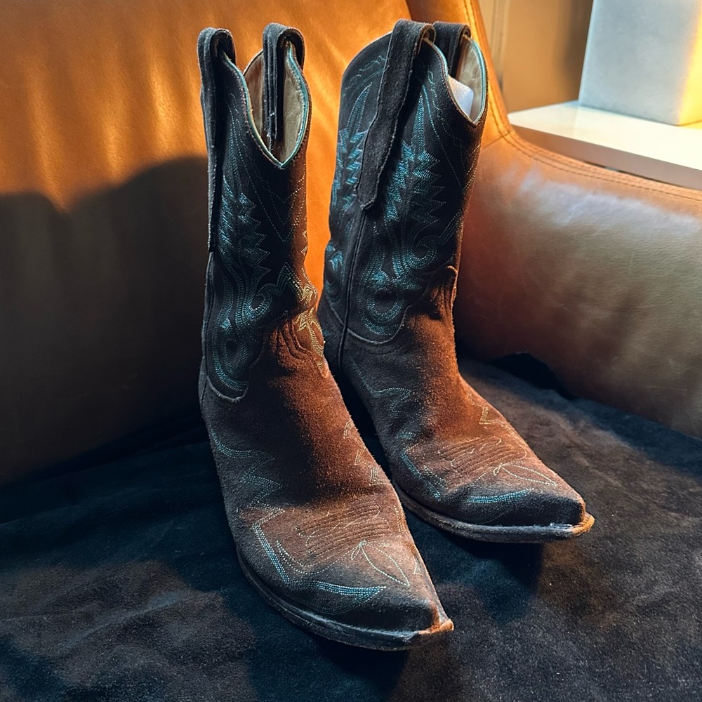 Old Gringo cowboy boots brown suede embroidered coastal cowgirl leather western - Picture 8 of 17